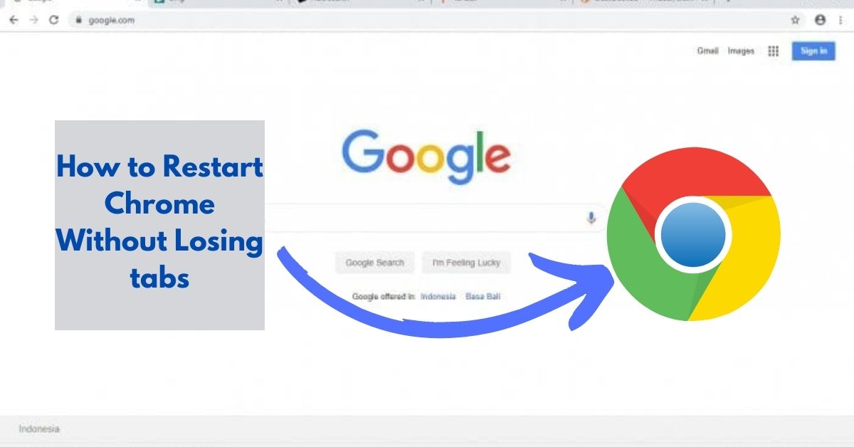 how to restart chrome without losing tabs